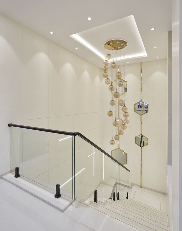 Foyer, Hexagonal Mirror Feature